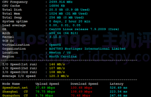 Hostinger美国VPS基本性能评测