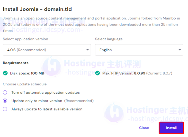 Hostinger主机hPanel面板自动安装应用程序教程