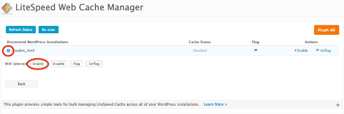 LiteSpeed Web缓存管理器