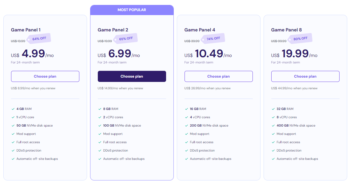 Hostinger游戏服务器