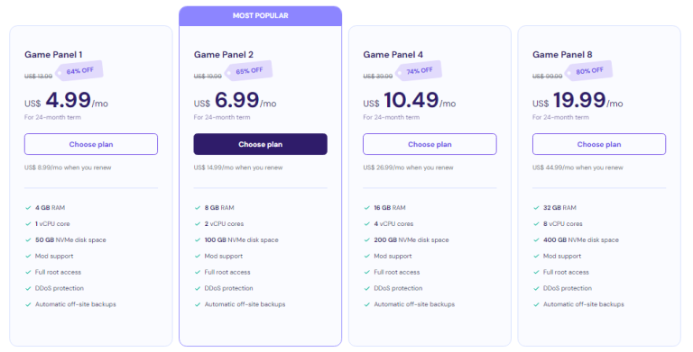 Hostinger游戏服务器